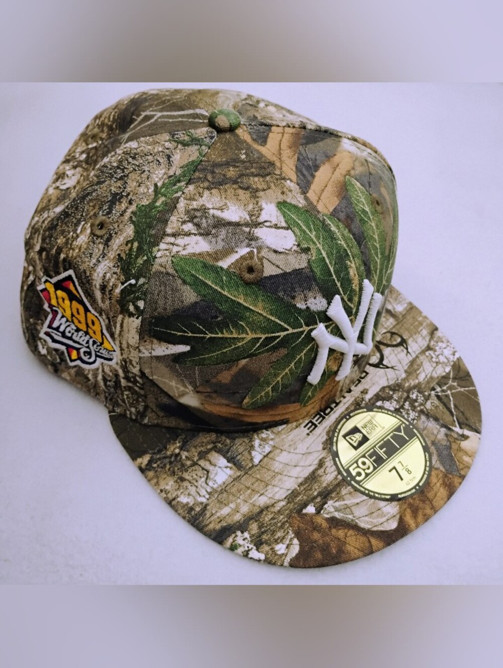 New York Yankees 1999 World Series New Era Realtree Camo Hat, size 7 7/8